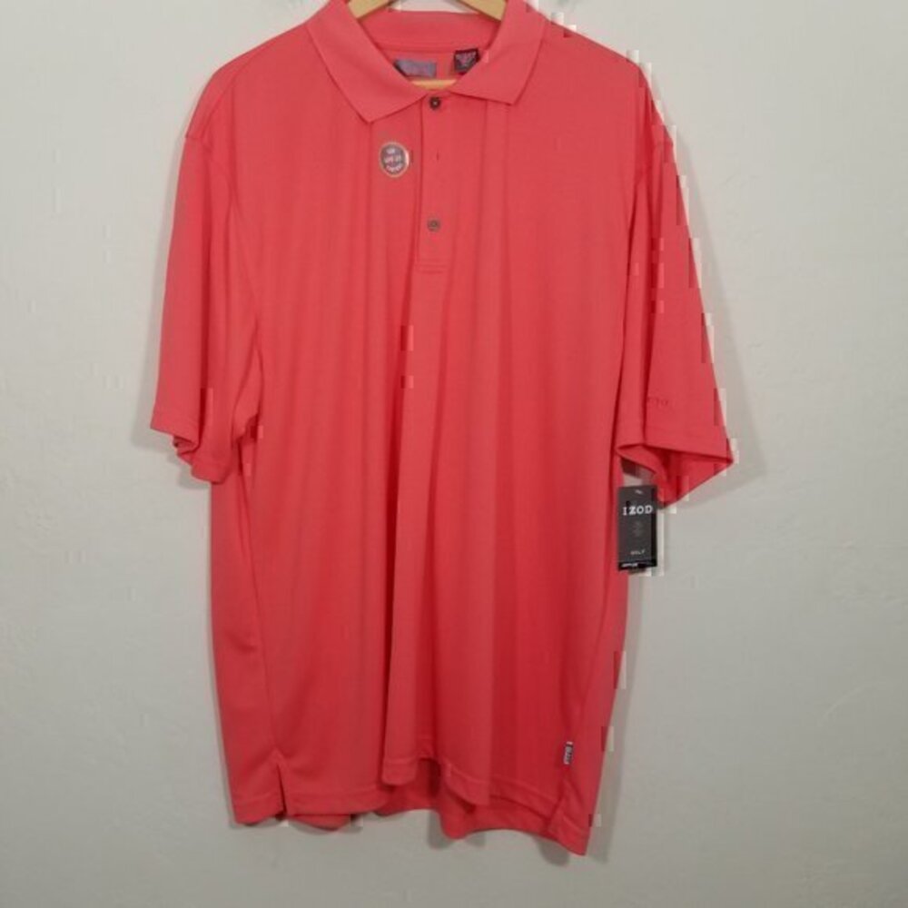 NWT Izod Golf Polo Pullover Shirt Orange Sports Size 2XL